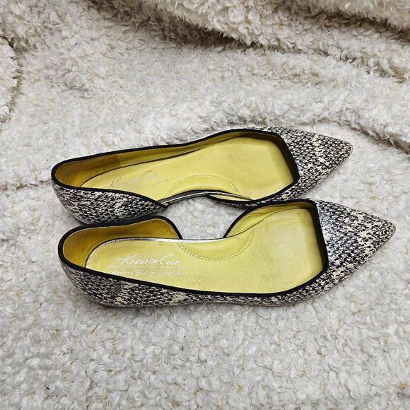 Kenneth Cole New York Snakeskin Pattern Leather Pointed Toe D'orsay Flats sz 7 - Picture 3 of 8